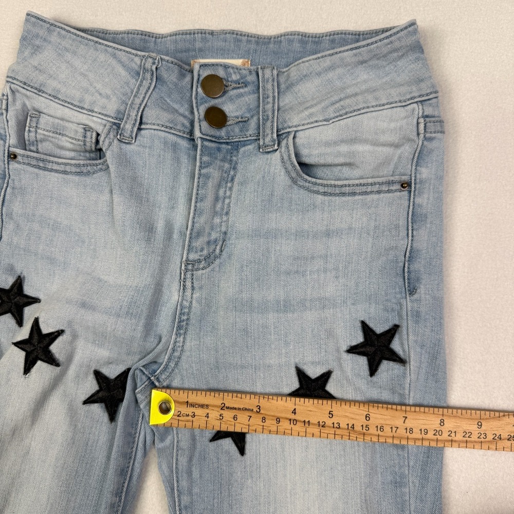 Altar'd State Womens Flare Jeans with Stars Size 25/0 Light Wash Denim SPP11593 - Picture 12 of 15